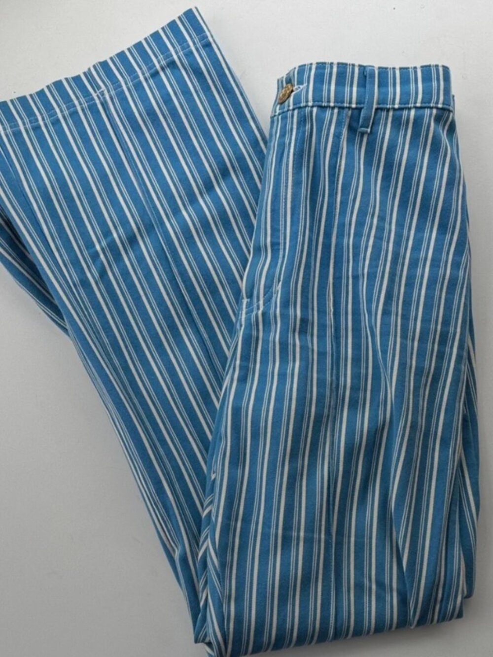 Big Bud Press / Work Pants / Size L / Limited Run Turquoise + White Stripe 💦 🌊 - Picture 4 of 10